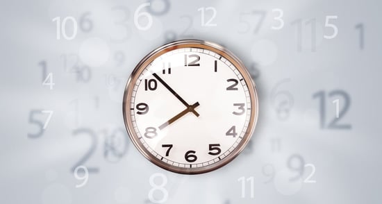 Modern clock with numbers on the side comming out-2