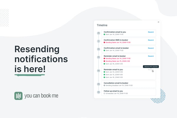 Resending notifications product update