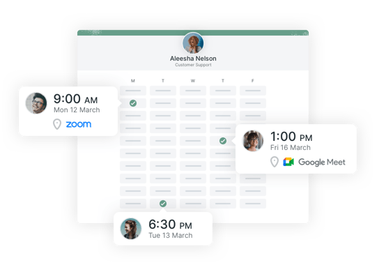 Customers schedule appointments