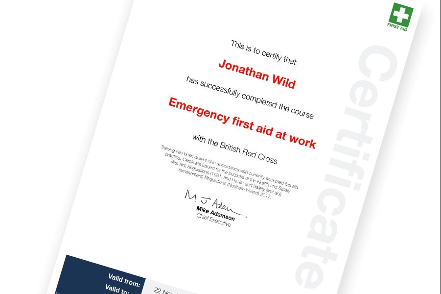How Long Does A First Aid At Work Certificate Last