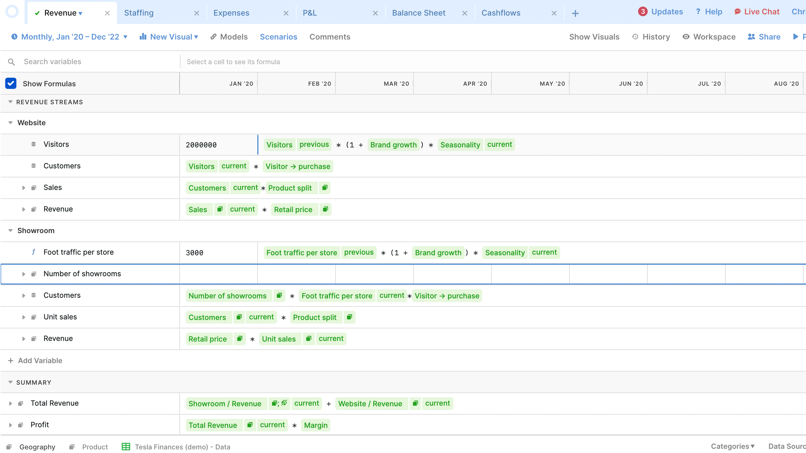 Build models quickly with simple formulae