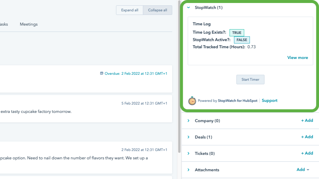 StopWatch HubSpot Integration | Connect Them Today