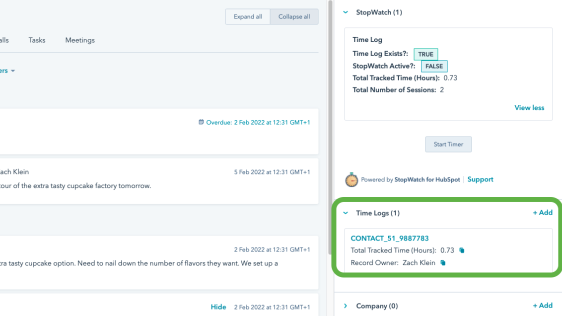 StopWatch HubSpot Integration | Connect Them Today