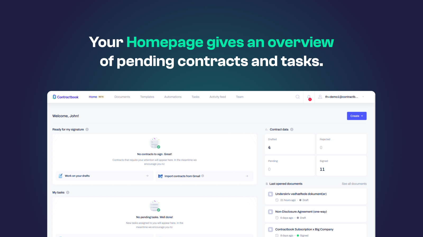 All your contracts in one place
