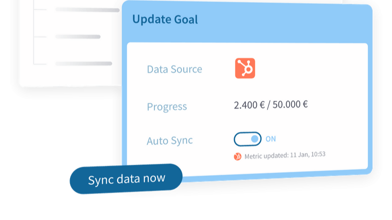 Track goals in real time using HubSpot data