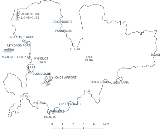 cloudblue myconos map instructions